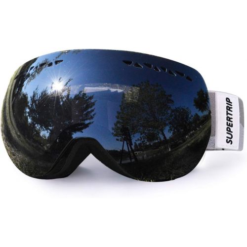  [아마존베스트]Supertrip Ski Snowboard Goggles for Men & Women Over The Glasses Snow Goggles Anti Fog 100% UV Protection Double Lens Interchangeable Lens for Skiing