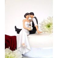 Supgod WEDDING CAKE TOPPERS - BRIDE AND GROOM, SITTING, STANDING, WEDDING DECORATION, PRESENT (CAKE TOPPER 10)