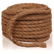 Supply Guru Twisted Sisal Rope, 1/2-Inch by 50-Feet, All Natural Sisal Fiber Hemp Rope Cord, Cat Scratching Post Replacement, for Arts Crafts, DIY, Decoration, Gift-Wrapping, and Burlap Potato