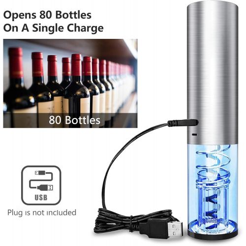  Supplylink Electric Wine Opener, Automatic Wine Opener Electric Wine Bottle Opener, Electric Bottle Opener Electric Corkscrew Wine Bottle Opener Electric Rechargeable, Electronic Wine Openers