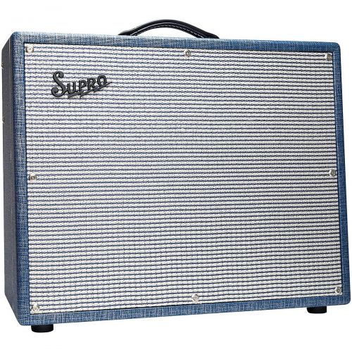  Supro},description:Two knobs and the truth: The legendary 1964 “Blue Rhino Hide” Supro Thunderbolt is back. Renowned for its bold, full-range sound and up-front, honest midrange, t