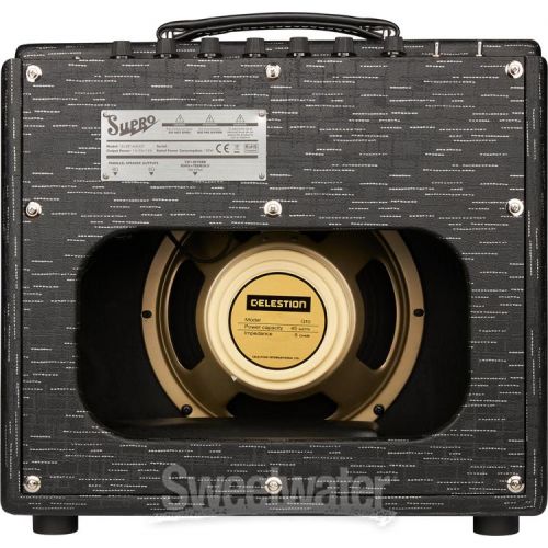  Supro 1612RT Amulet 1 x 10-inch 15-watt Tube Combo Amp - Black Scandia