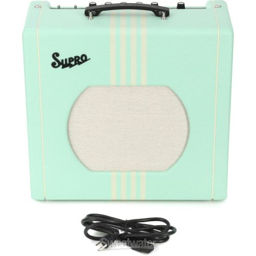  Supro Delta King 12 1 x 12-inch 15-watt Tube Combo Amp - Seafoam Green, Sweetwater Exclusive Demo