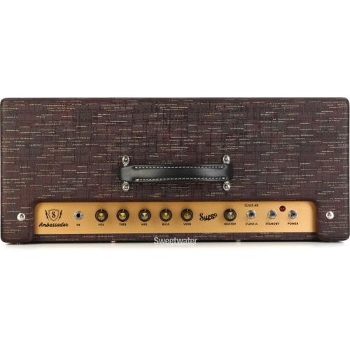  Supro Ambassador Custom 2 x 10-inch 50-watt Tube Combo Amplifier - Burgundy