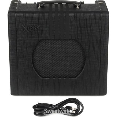  Supro Delta King 10 1 x 10-inch 5-watt Tube Combo Amp - Black and Black