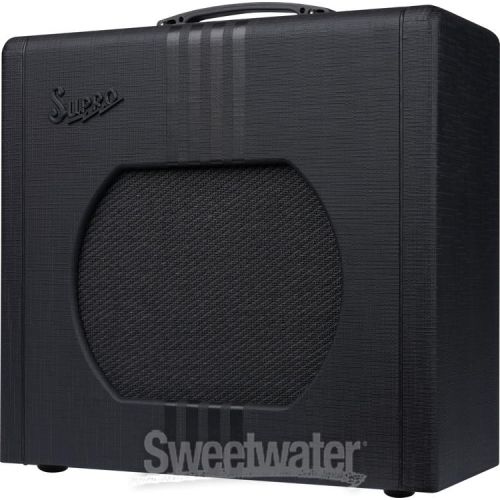  Supro Delta King 12 1 x 12-inch 15-watt Tube Combo Amp - Black and Black