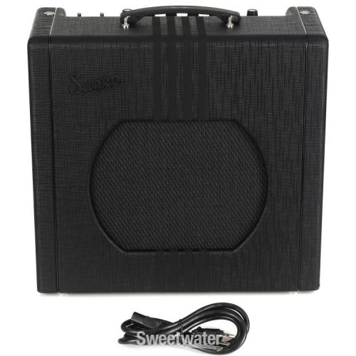  Supro Delta King 12 1 x 12-inch 15-watt Tube Combo Amp - Black and Black