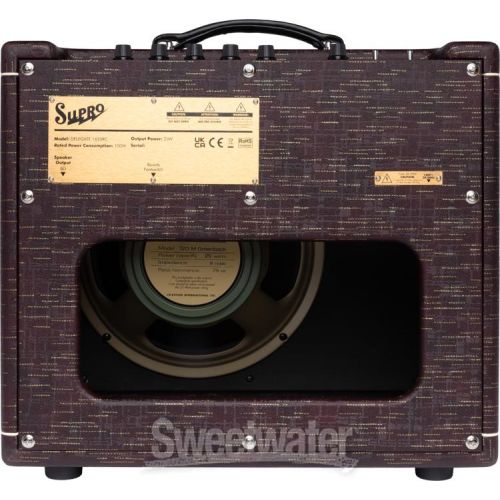  Supro Delegate Custom 1 x 12-inch 25-watt Tube Combo Amplifier - Burgundy