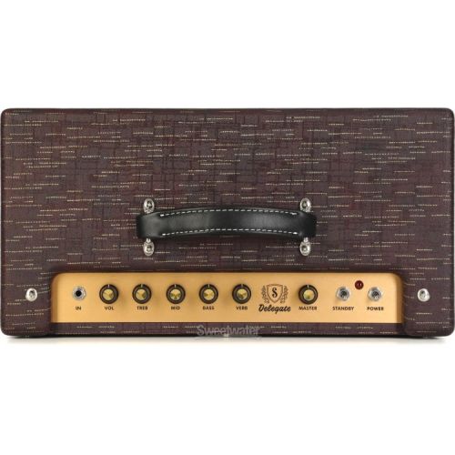  Supro Delegate Custom 1 x 12-inch 25-watt Tube Combo Amplifier - Burgundy