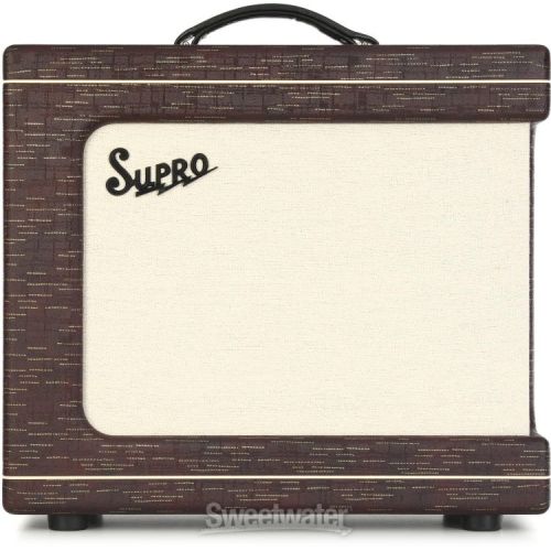  Supro Delegate Custom 1 x 12-inch 25-watt Tube Combo Amplifier - Burgundy