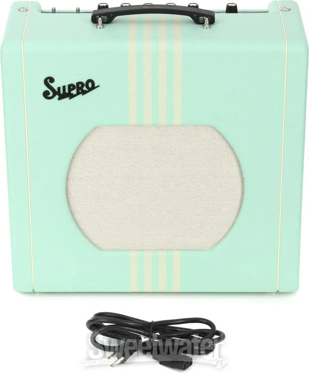  Supro Delta King 12 1 x 12-inch 15-watt Tube Combo Amp - Seafoam Green, Sweetwater Exclusive