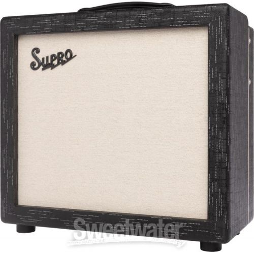  Supro 1614RT Amulet 1 x 12-inch 15-watt Tube Combo Amp - Black Scandia