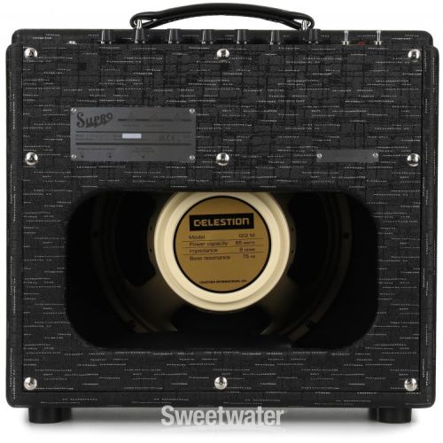  Supro 1614RT Amulet 1 x 12-inch 15-watt Tube Combo Amp - Black Scandia