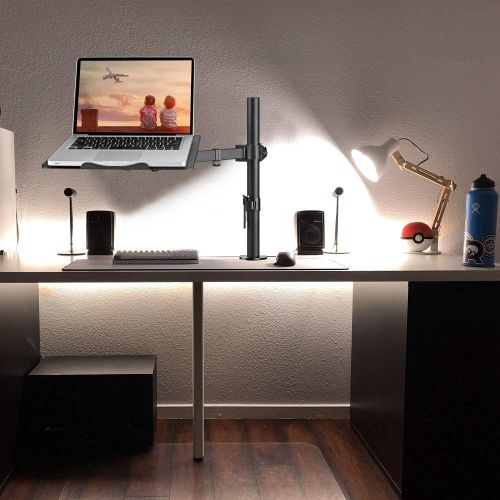  [아마존베스트]Suptek Full Motion Laptop Riser Desk Mount Stand with Grommet Option, Height Adjustable (400mm), Fits up to 17 inch Notebooks , VESA 100, up to 22lbs (MD6421TP004)
