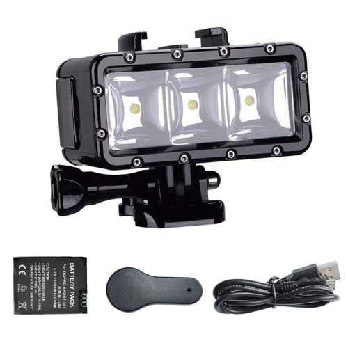  [아마존 핫딜]  [아마존핫딜]Suptig Led Unterwasserlicht, Unterwasserlicht, Licht Wasserdicht, Kompatibel mit Gopro Serie, AKASO, Campark, Dragon Action-Kamera,Wasserdicht 147ft (45 Meter)