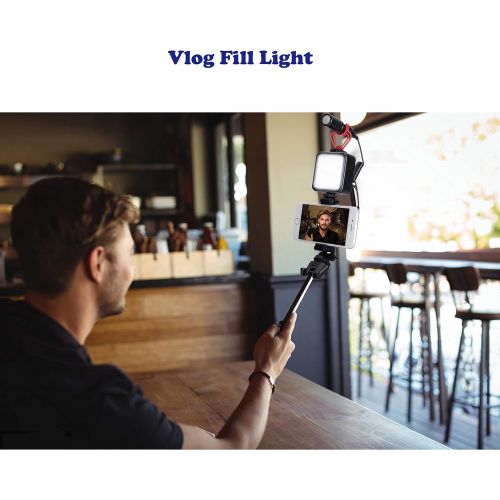  Suptig Mini LED Video Ligh, 2500Mah 64 Dimmable Hight Power LED Panel Vide Light, Color Filters Compatible for Mobile 2 OM 4 Pocket Zhiyun Smooth Sony Canon Nikon Gopro DJI OSMO