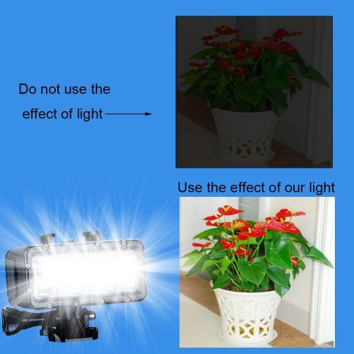  Suptig High Power Dimmable Waterproof LED Video Light Fill Night Light Diving Underwater Light for Gopro Hero8/Hero7/Hero6/Hero5/5S/4/4S/3+/3/2 SJCAM Sj5000 Sj6000 Xiaoyi Cameras