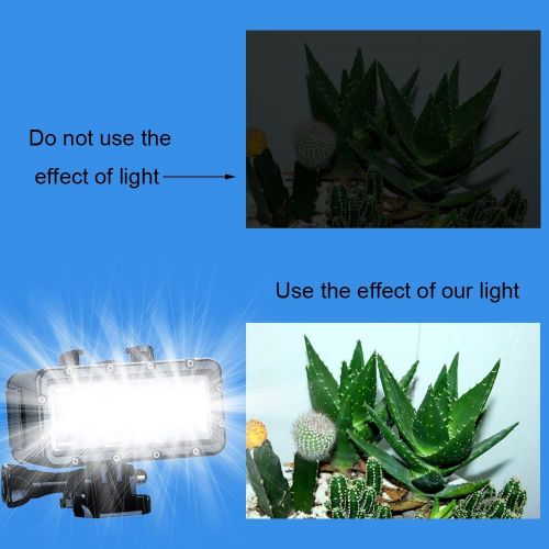  Suptig Waterproof Light High Power Dimmable Dual Battery Waterproof LED Video Light Fill Night Light Diving Underwater Light for Gopro Hero 10 Hero 9 Hero 8 Hero 7Hero 6 Hero 5 Her