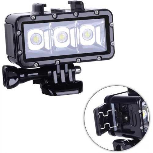  Suptig Diving light High Power Dimmable Waterproof LED Video light Fill Night light Diving Underwater light Waterproof 147ft(45m) for Gopro Hero 9 Hero 8/ Hero 7/Hero 5/6/5S/4/4S/3