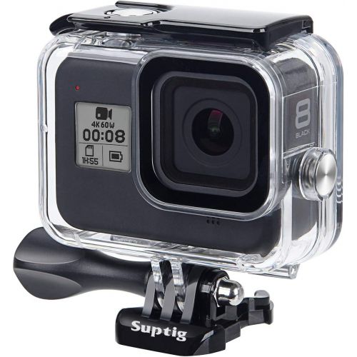  Suptig Waterproof Case Protective Housing Compatible for GoPro Hero 8 Black Waterproof 196ft (60 Meters)