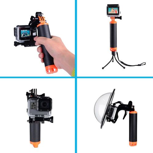  Suptig Trigger Waterproof Pistol Shutter Trigger Kit Floating Hand Grip for GoPro Hero 8 Hero 7 Hero 6 Black GoPro Hero 5 Hero 4 Hero 3+ Hero 3 Hero+LCD Yi Action Yi 4k Yi 4K+ Acti