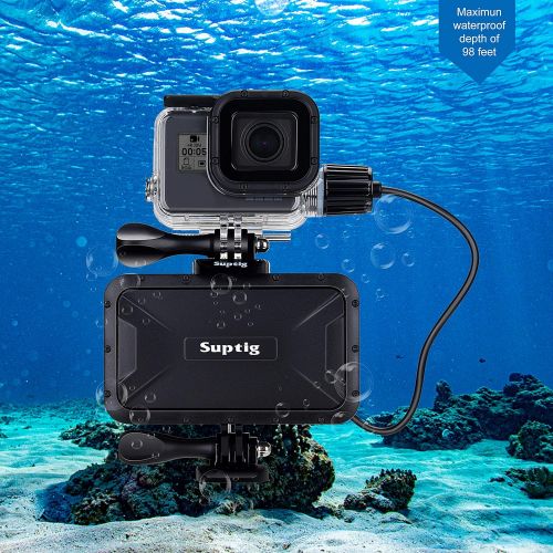  Suptig Portable Charger, 7800mAh Waterproof Power Bank, Compatible for Gopro Hero 10 Hero 9 Hero 8 Hero 7 Hero 6 Hero 5 Hero 4 Hero Session Hero + DJI osmo AKASO Digital Camera and