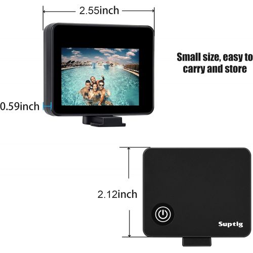  Suptig LCD Screen Selfie LCD Display Screen Compatible for Gopro Hero 10 Hero 9 Hero 8 Hero 7 Hero 6 Hero 5 Hero 4 3+ 3 Hero Session AKASO Campark SLR More Action Cam 2.0inch IP 68