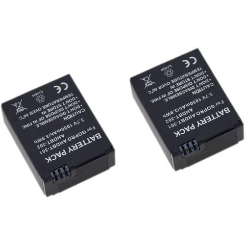  Suptig Battery (2 Pack) and Daul Charger for Gopro HERO3 Gopro HERO3+ and Gopro AHDBT 301 AHDBT 302