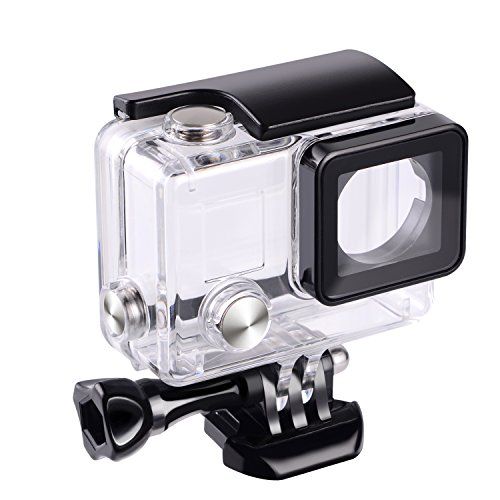  Suptig Replacement Waterproof Case Protective Housing for GoPro Hero 4, Hero 3+, Hero3 Outside Sport Camera for Underwater Use - Water Resistant up to 147ft (45m)