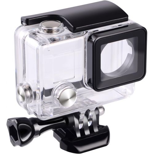  Suptig Replacement Waterproof Case Protective Housing for GoPro Hero 4, Hero 3+, Hero3 Outside Sport Camera for Underwater Use - Water Resistant up to 147ft (45m)