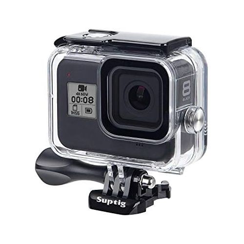  [아마존베스트]Suptig Waterproof Protective Case Compatible for GoPro Hero 8 Black Waterproof 60 Metres