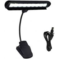 [아마존베스트]SUPVOX clip-on music stand orchestra light adjustable reading lamp USB desk lamp 9 bright LEDs with USB cable for reading DJ artists, crafting.