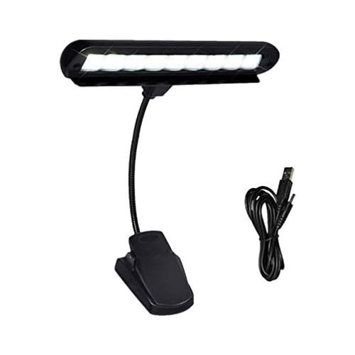  [아마존베스트]SUPVOX clip-on music stand orchestra light adjustable reading lamp USB desk lamp 9 bright LEDs with USB cable for reading DJ artists, crafting.