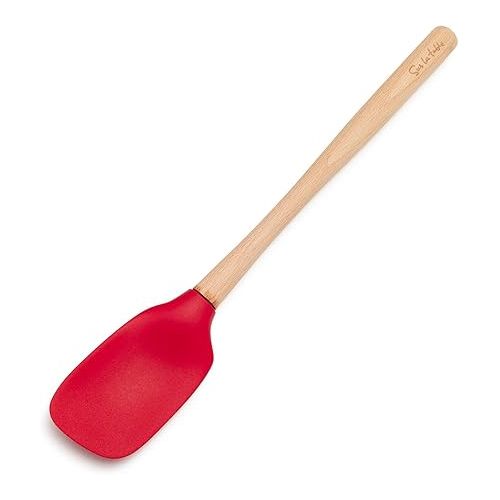  Sur La Table Flex-Core Silicone Spatula Spoon with Wood Handle, White