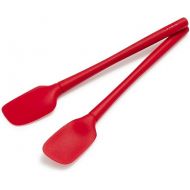 Sur La Table Flex-Core Mini Silicone Spatula and Spatula Spoon, Set of 2, Red