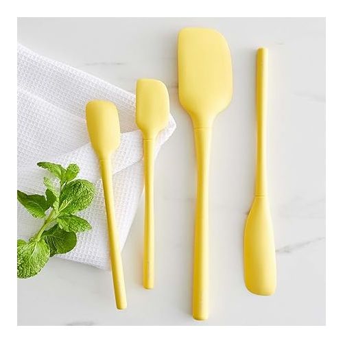  Sur La Table Flex-Core Mini Silicone Spatula and Spatula Spoon, Set of 2, Navy