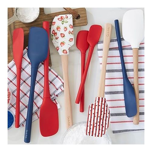  Sur La Table Flex-Core Mini Silicone Spatula and Spatula Spoon, Set of 2, Navy