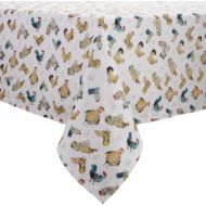 Sur La Table Jacques Pepin Collection Assorted Chickens Tablecloth, 70 x 120