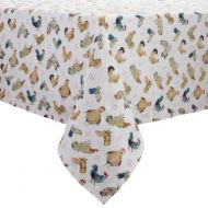 Sur La Table Jacques Pepin Collection Assorted Chickens Tablecloth, 70x70