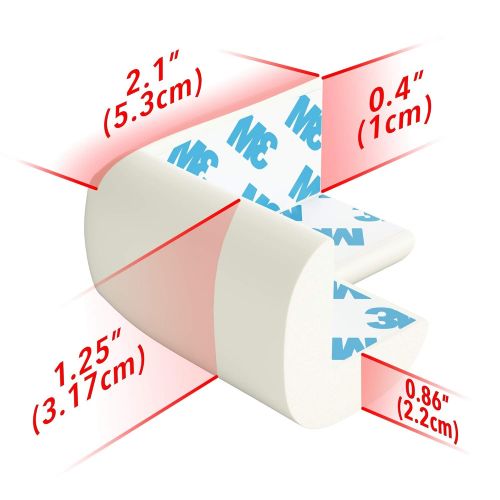  [아마존베스트]Sure Basics Baby Safety Corner Protectors - Pre-applied 3M Tape, Childproof Tables and Furniture Sharp...