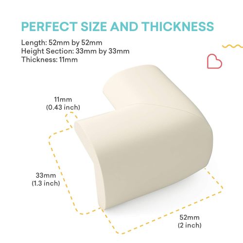  [아마존베스트]Sure Basics Baby Safety Corner Protectors - Pre-applied 3M Tape, Childproof Tables and Furniture Sharp...