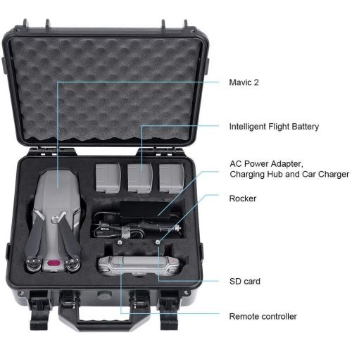  [아마존베스트]Sure RC Smatree Rugged Hard Carrying Case for DJI Mavic 2 Pro/Zoom Bundle with Landing Pad for Drones, Extension Landing Gear and Signal Booster