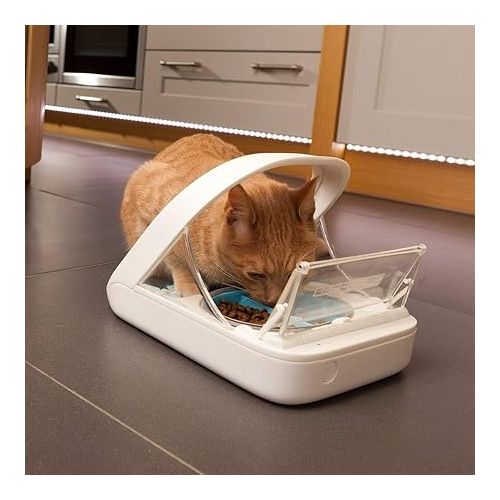  Automatic Pet Feeder - Sureflap - SureFeed Microchip Pet Feeder - MPF001 - Suitable for Both Wet and Dry Food - Bonus eOutletDeals Pet Towel