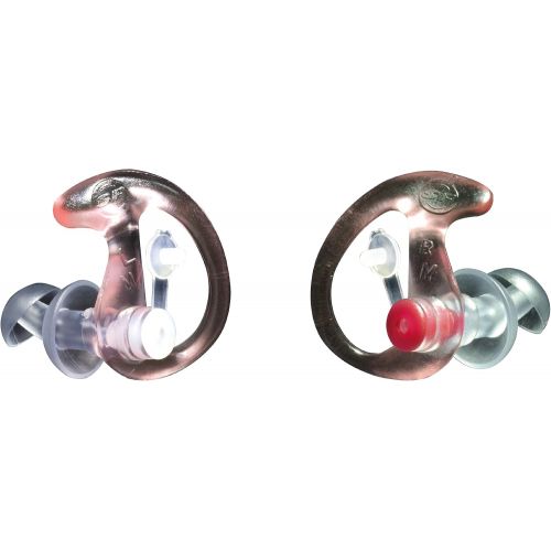  SureFire EP3 Sonic Defenders filtered Earplugs, double flanged design, reusable, Clear, Small