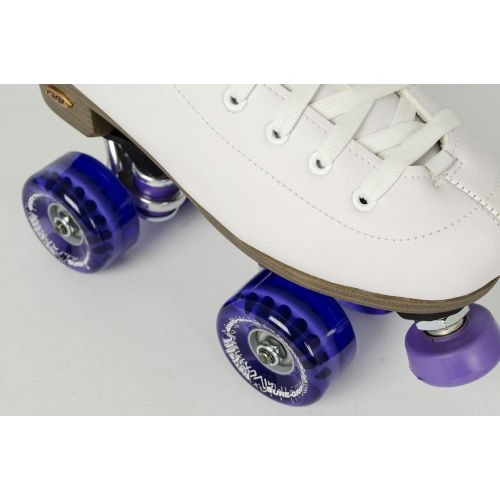  Sure-Grip Fame White Outdoor Roller Skate Purple Motion