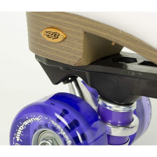  Sure-Grip Fame White Outdoor Roller Skate Purple Motion