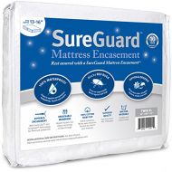 SureGuard Mattress Protectors Twin XL (13-16 in. Deep) SureGuard Mattress Encasement - 100% Waterproof, Bed Bug Proof, Hypoallergenic - Premium Zippered Six-Sided Cover - 10 Year Warranty