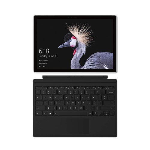  Microsoft Surface Pro 5th Gen 12.3” Touch-Screen (2736 x 1824) Tablet PC, Intel Core M3, 4GB Memory, 128GB SSD, WiFi, Micro Card Reader, Extra Black Type Cover, Windows 10 Pro