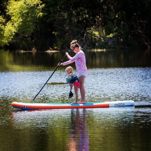  surfstar Inflatable Paddle Board, Stand Up Paddle Boards for Adults, 10’6’’x33’’x6” Paddleboard Lightweight SUP with Premium Ankle Leash, Floating Paddle, Dual Action Pump, Backpac