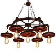 Surpars House 7-Heads Rustic Chandelier Industrial Pendant Light for Restaurant,Bar,Coffee Room